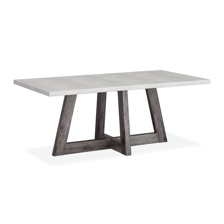 Latitude Run Drown 190Cm Concrete Trestle Dining Table & Reviews